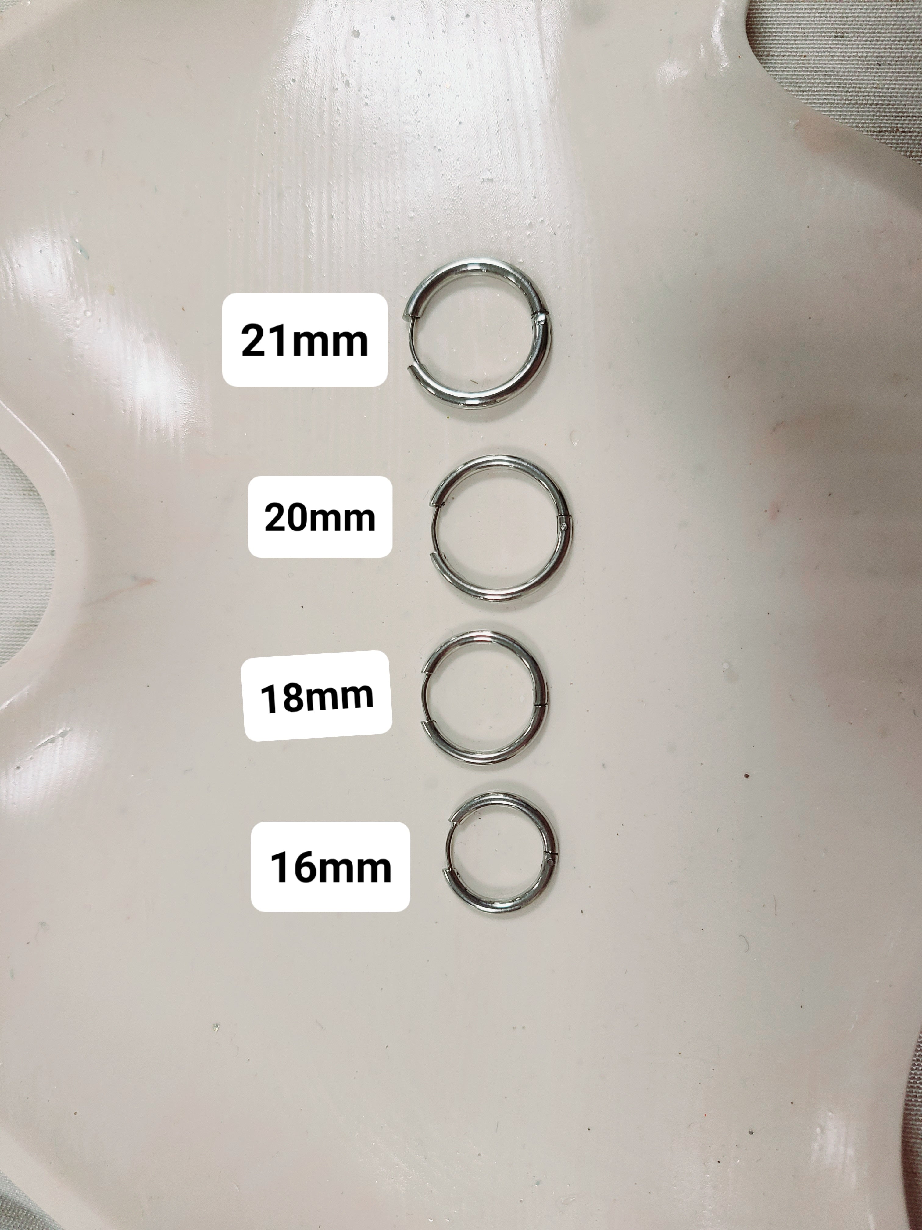 Créoles acier inoxydable argent