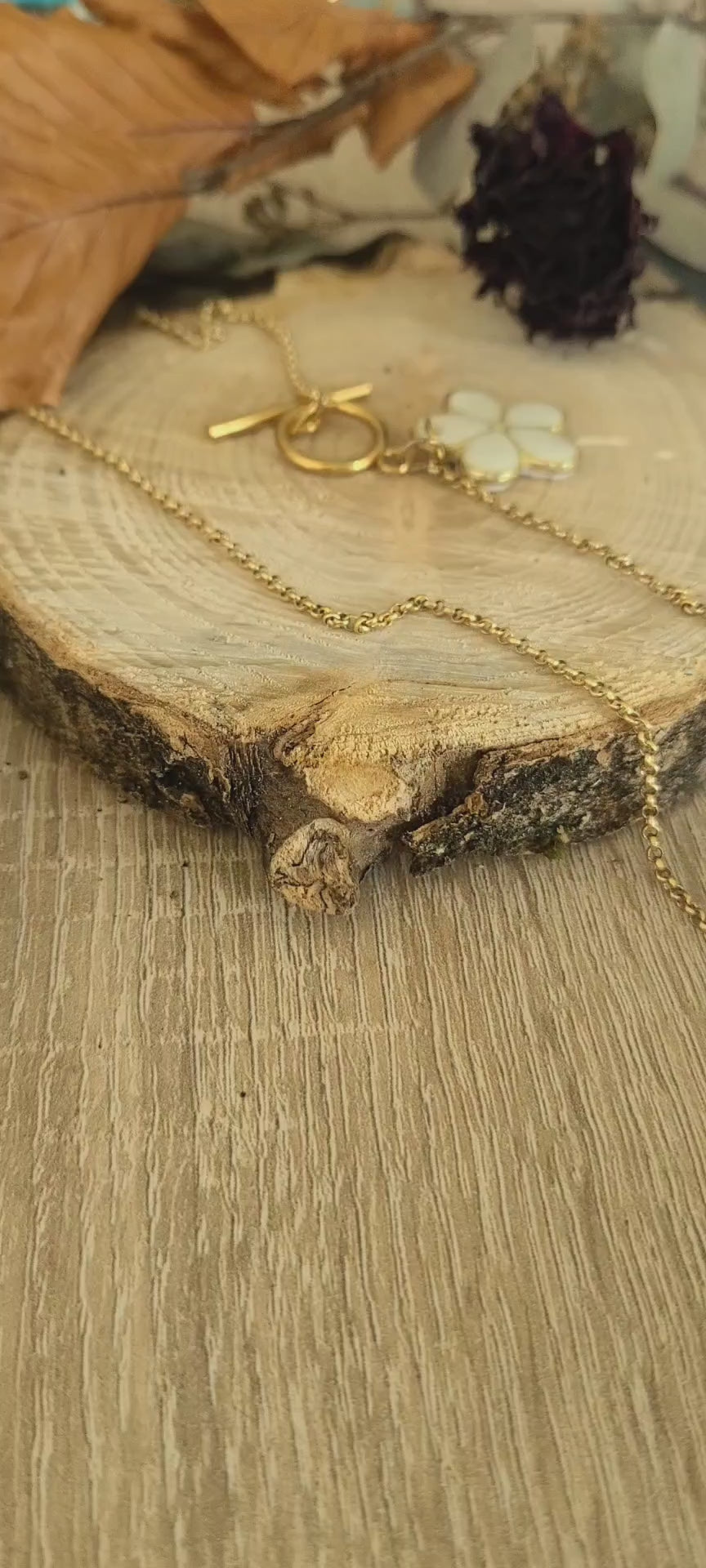 Collier Lizzie blanc nacré