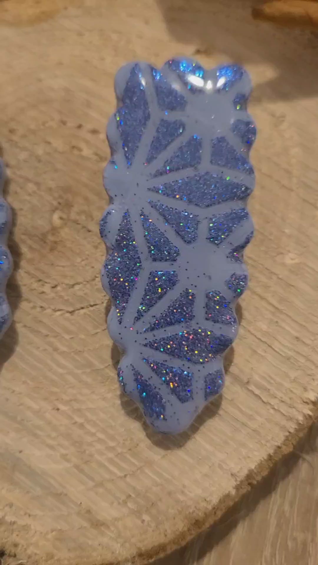 Barette bleu paillettes