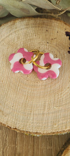 Cora blanche et rose effet vague