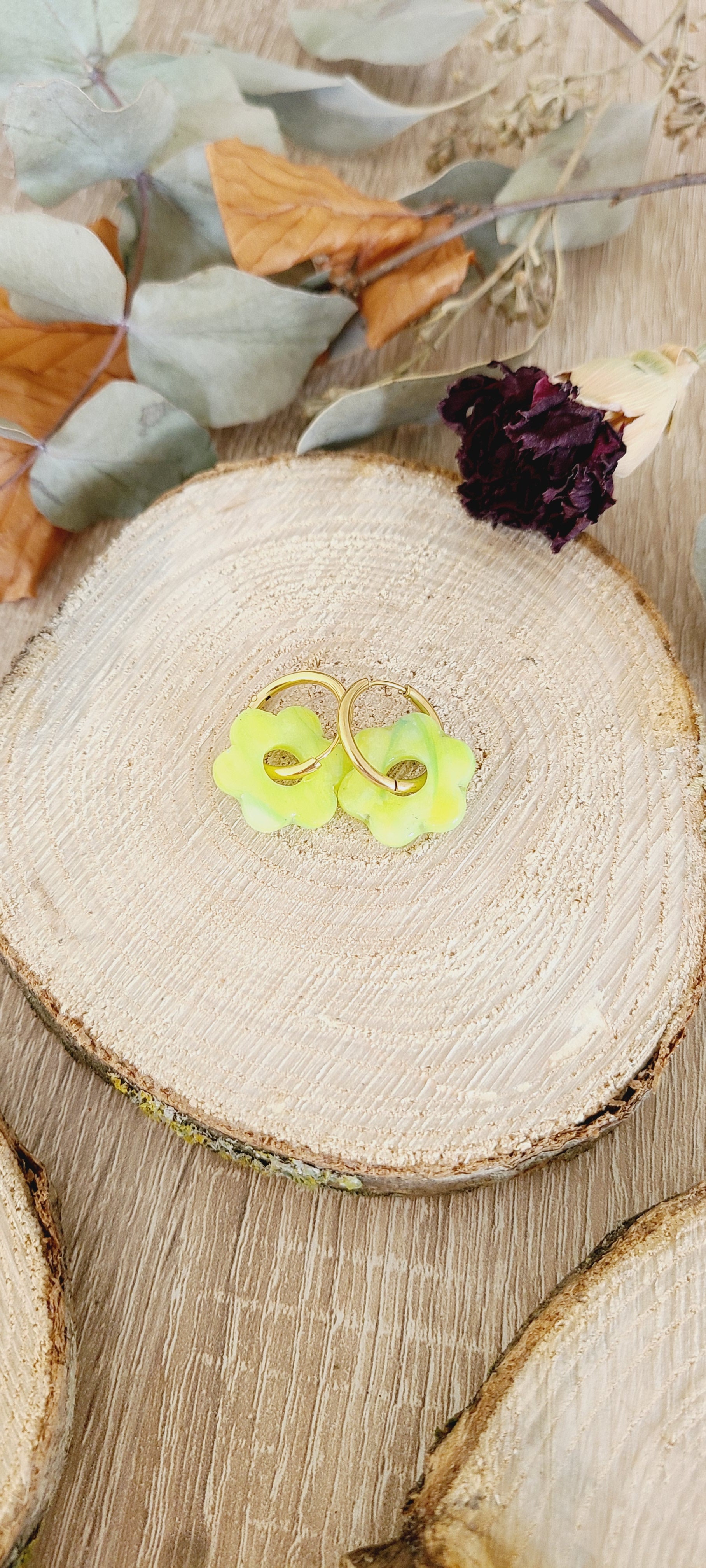 Rosie marbré jaune et vert fluo