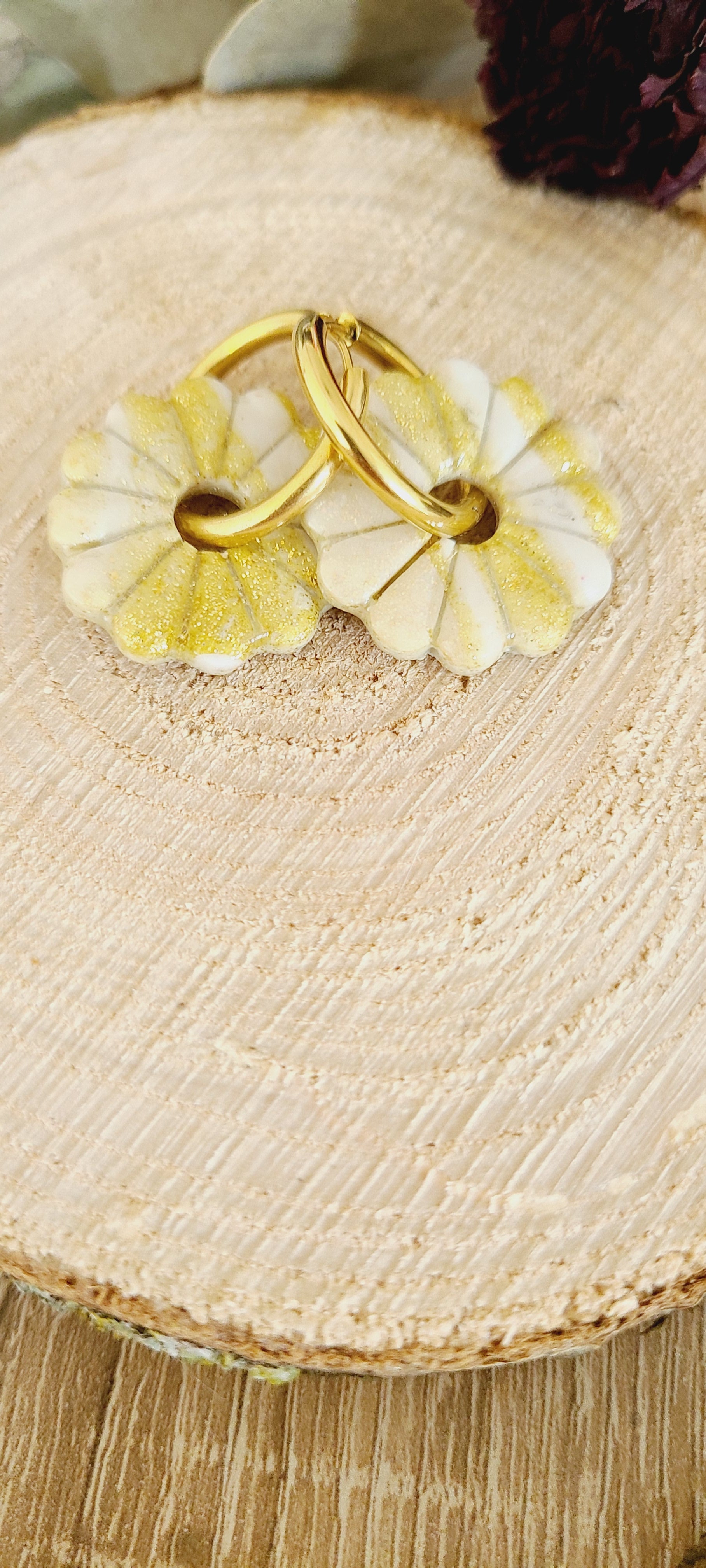 Primerose marbré doré et blanc