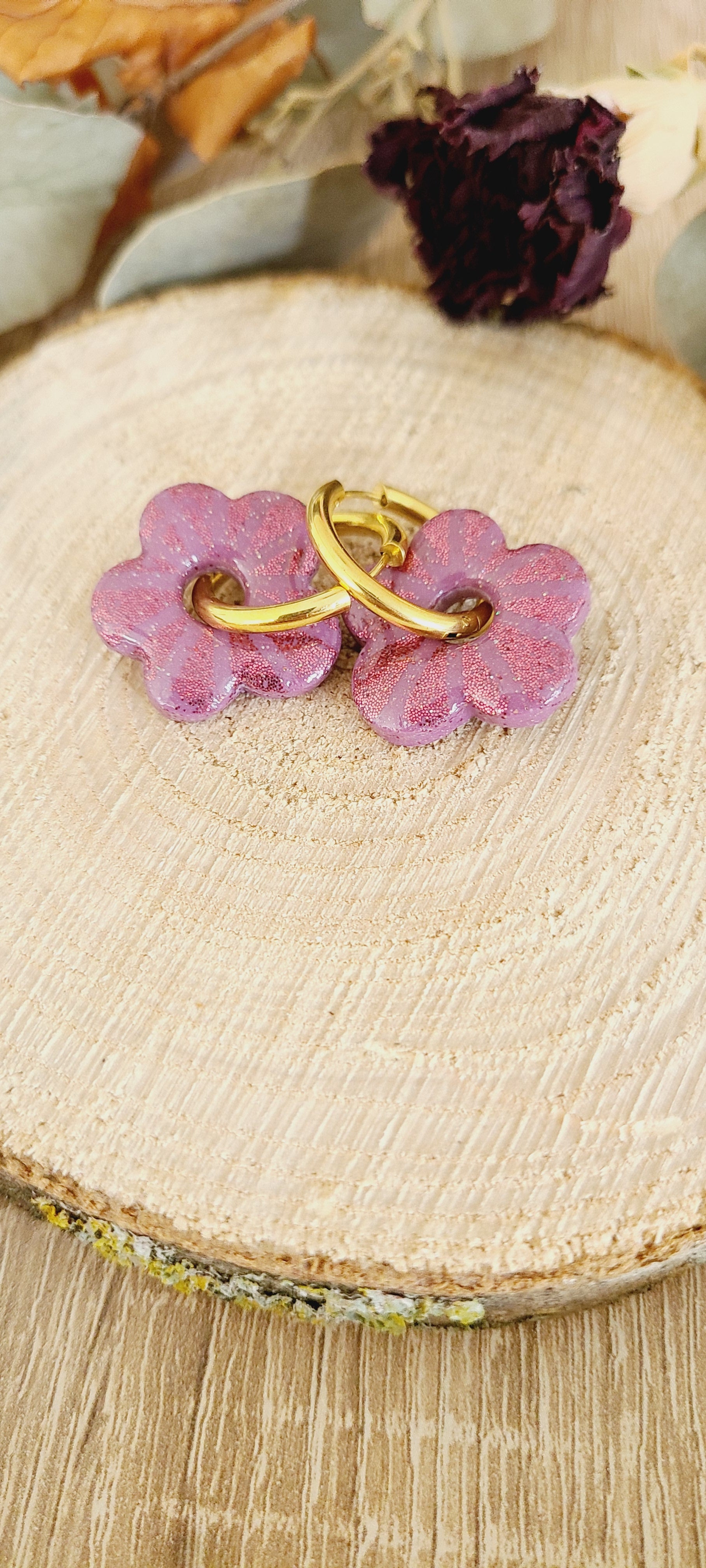 Cora magenta avec motif pailleté