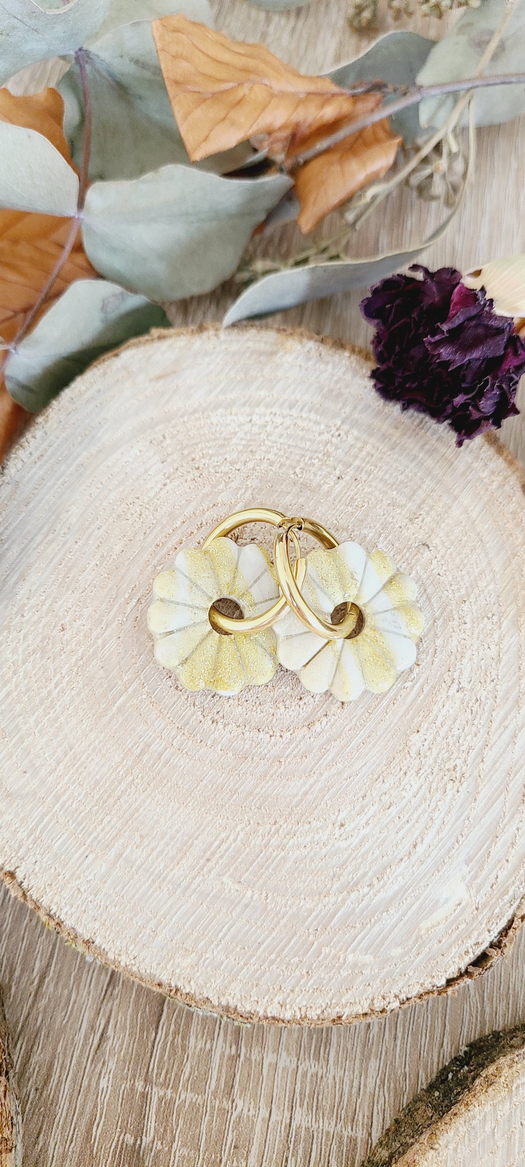Primerose marbré doré et blanc