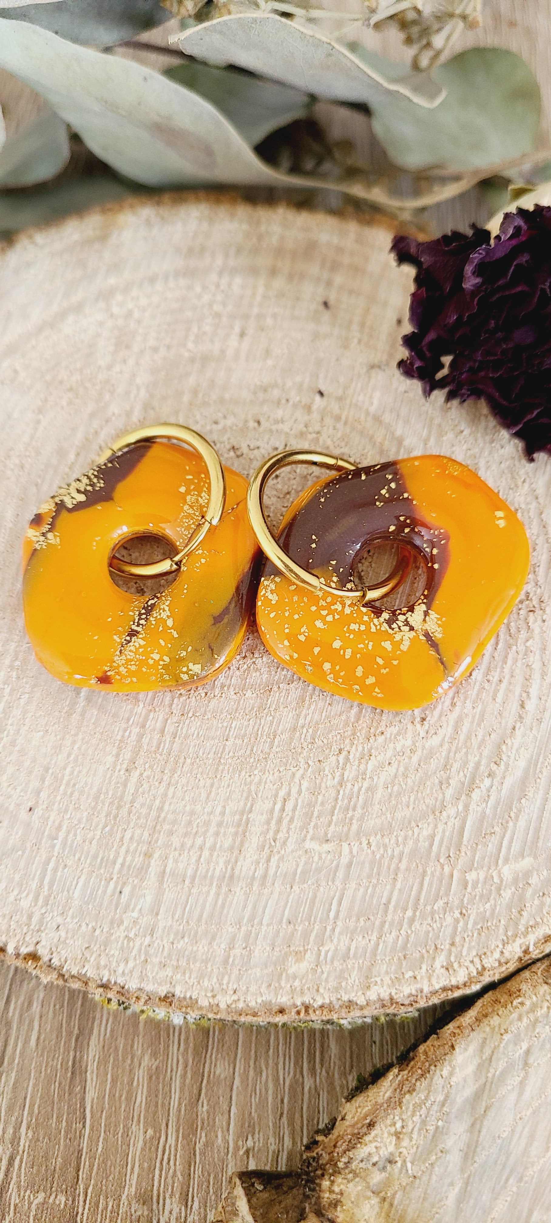 Maxi Galea orange maron et doré