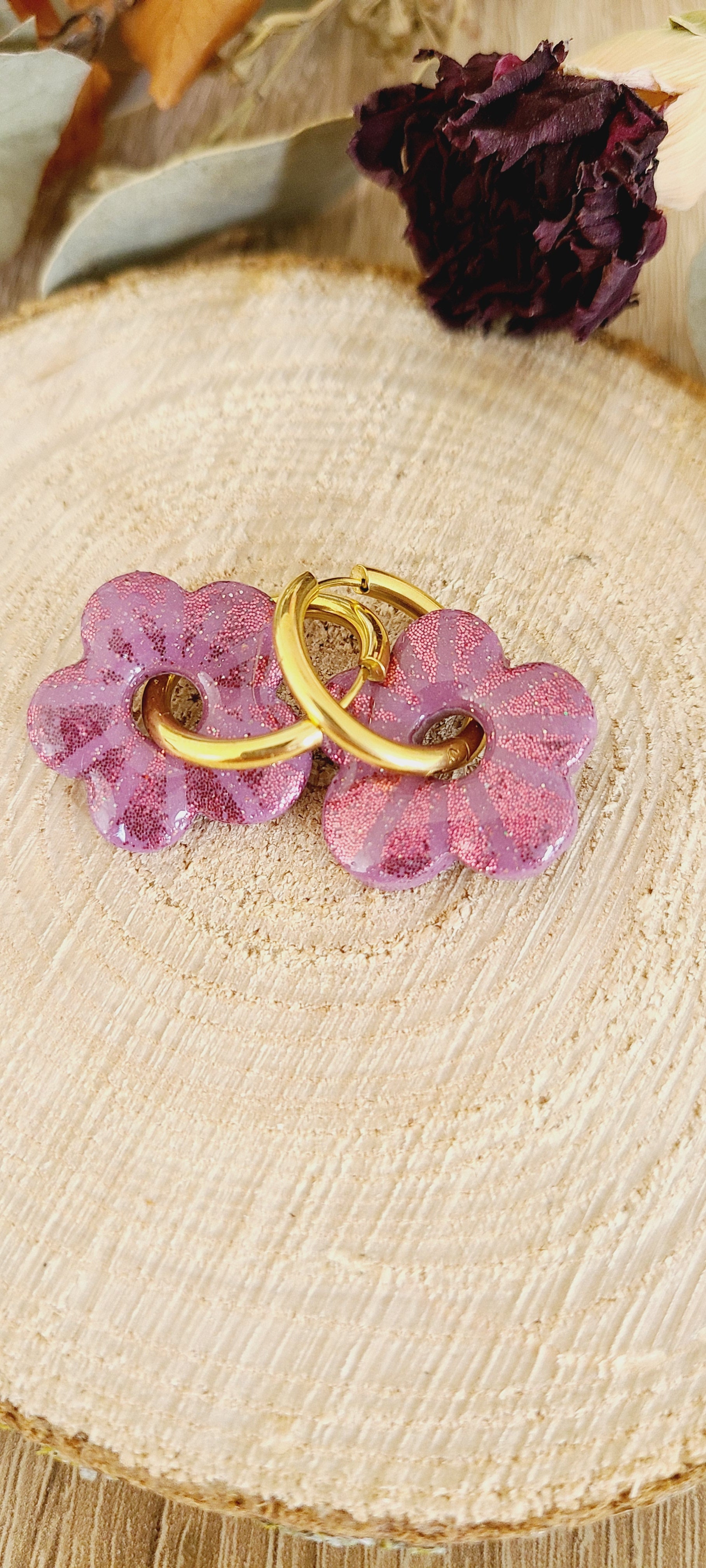 Cora magenta avec motif pailleté