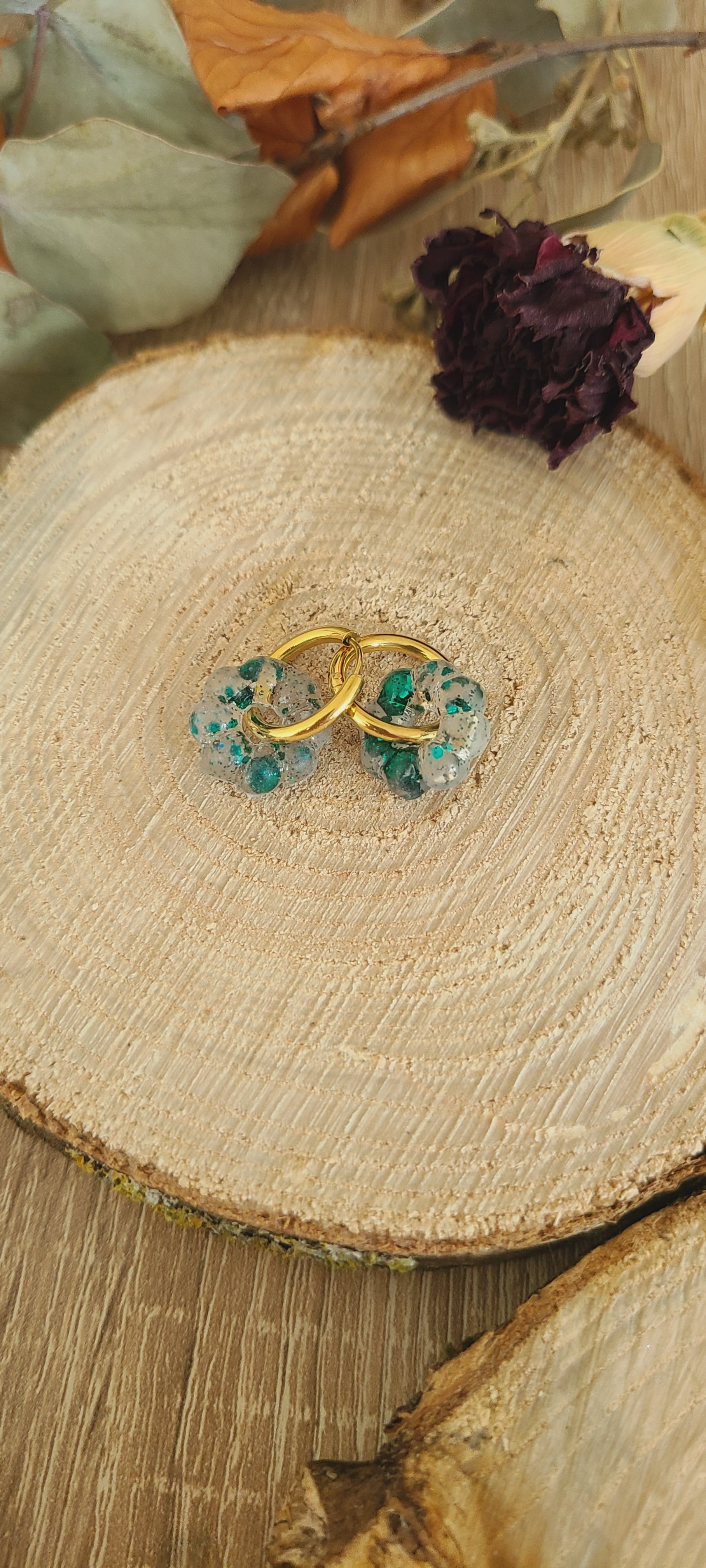 Nolia vert pailleté