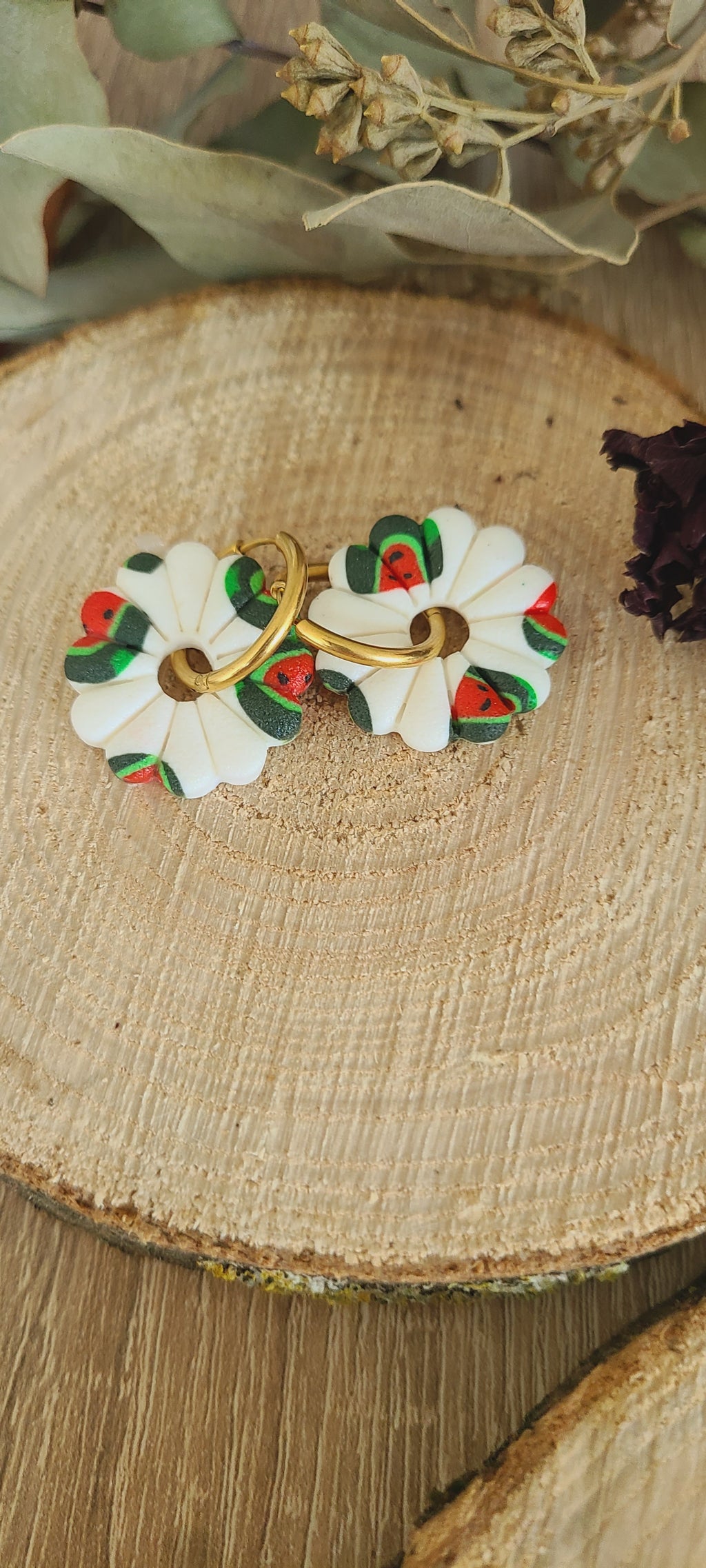 Primerose blanche motif Pastèque