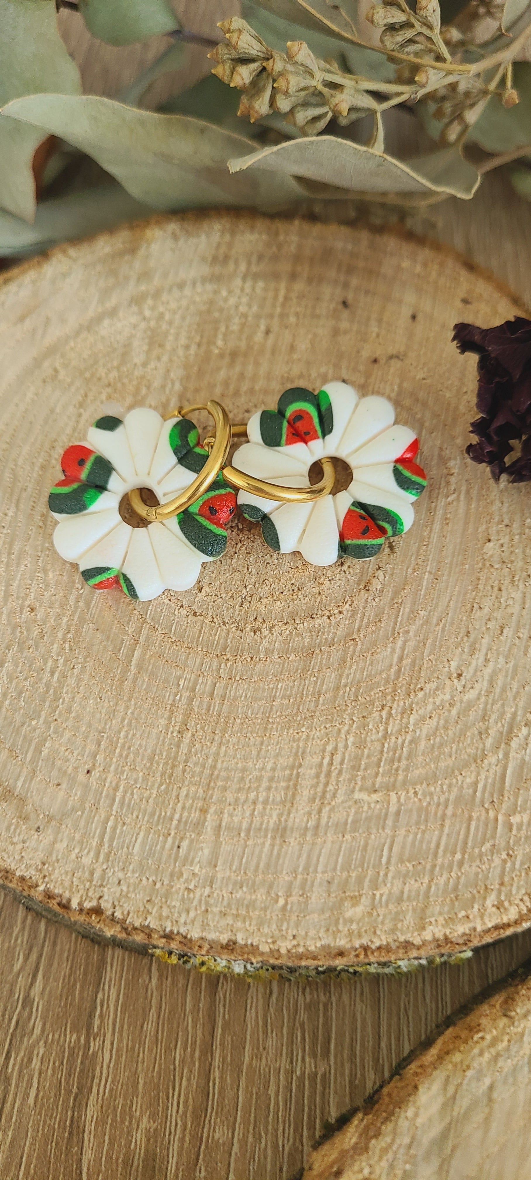 Primerose blanche motif Pastèque
