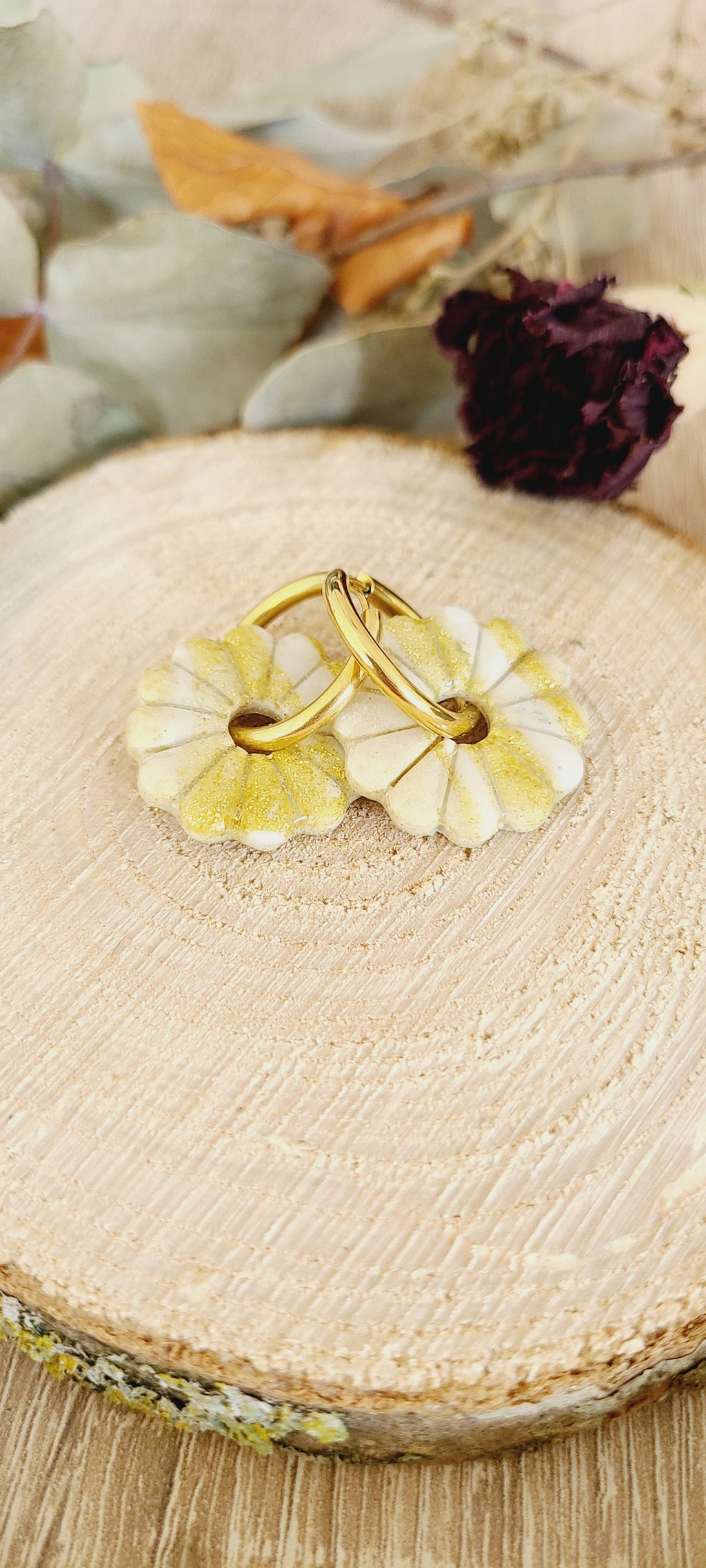 Primerose marbré doré et blanc