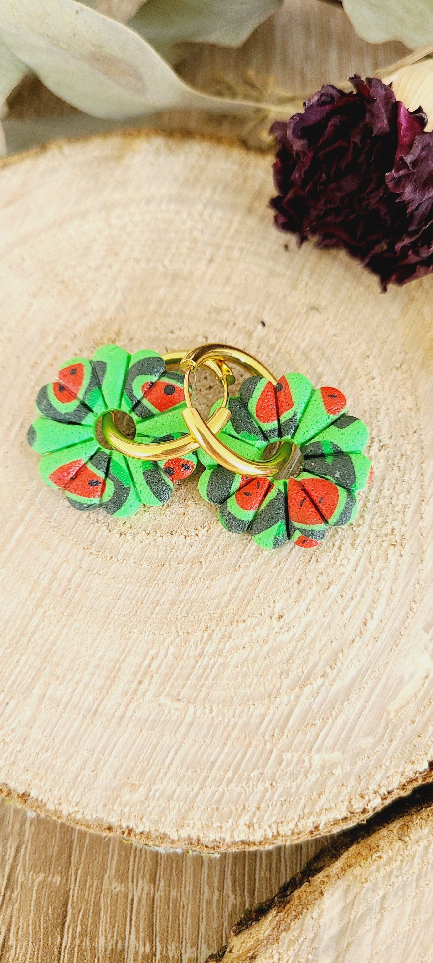 Primerose verte avec motif Pastèque