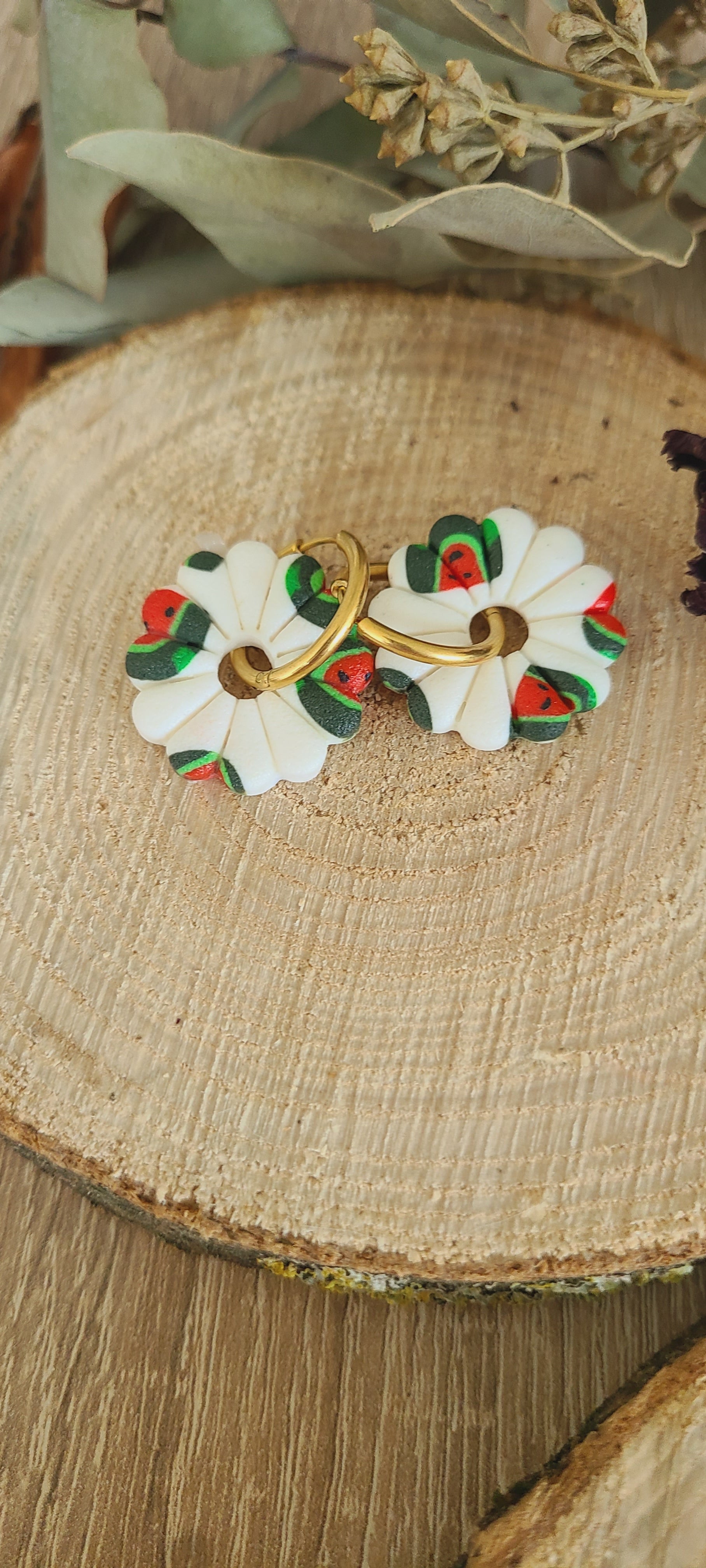 Primerose blanche motif Pastèque