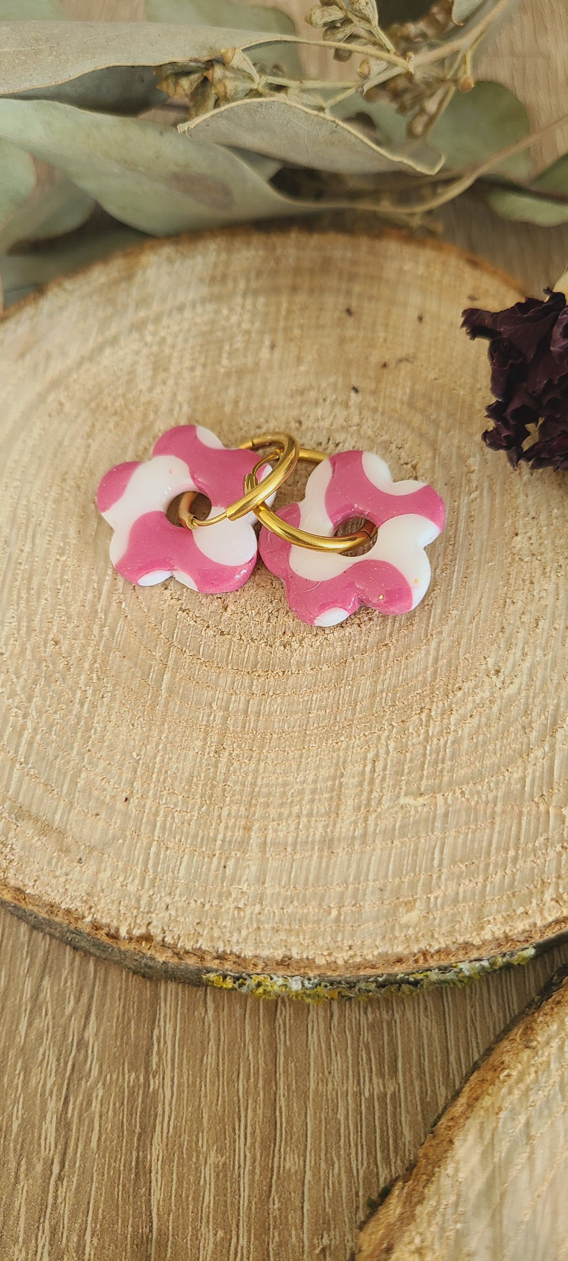 Cora blanche et rose effet vague