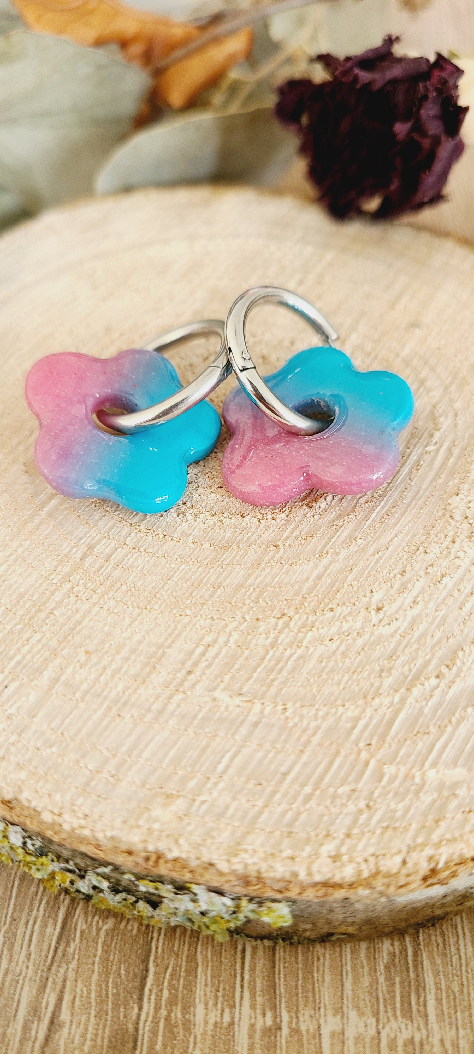Cora dégradé bleu et rose