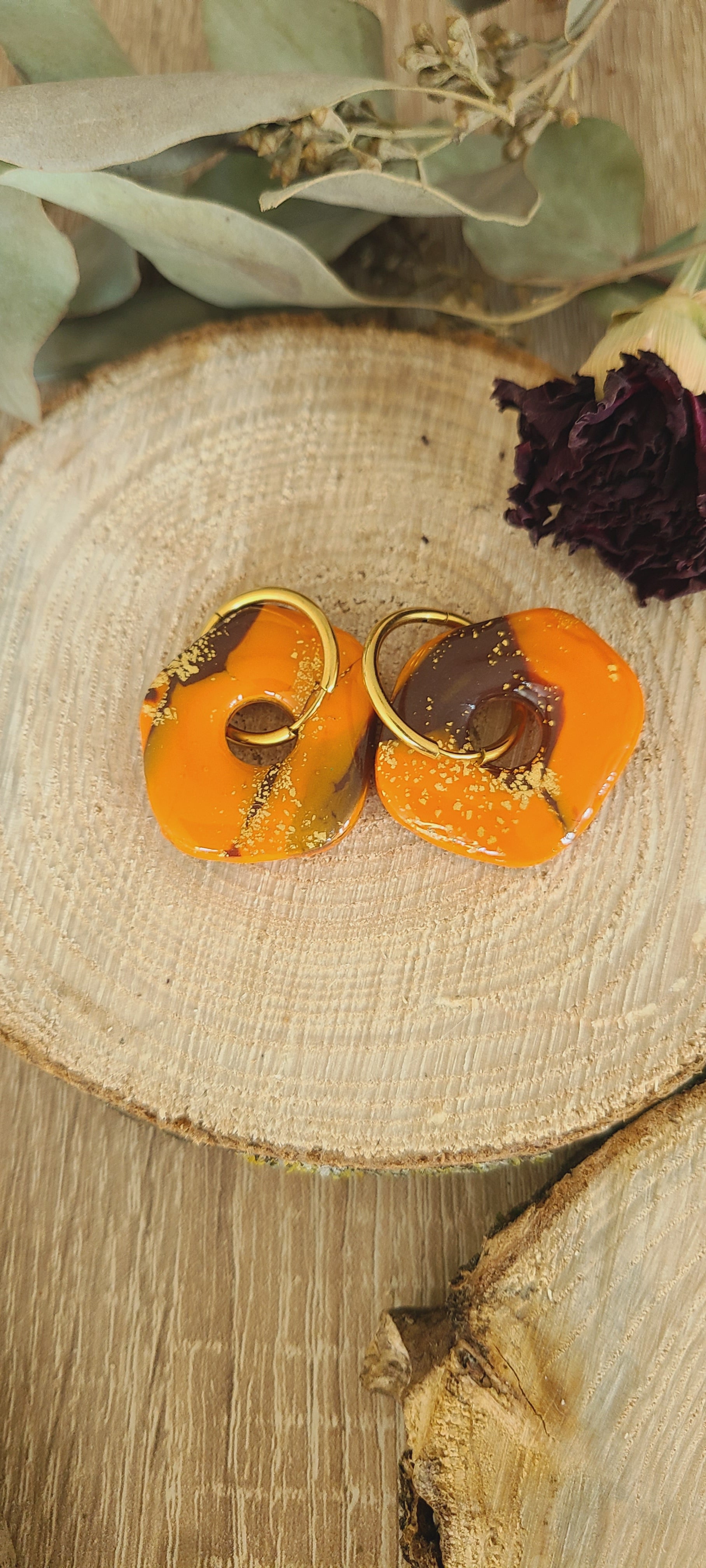 Maxi Galea orange maron et doré