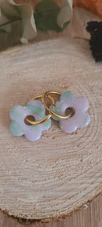 Cora marbré vert d'eau et mauve