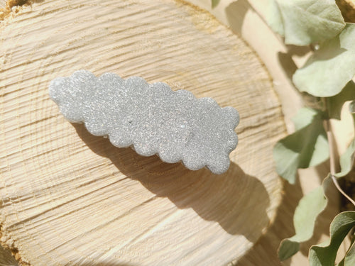 Barette gris pailleté