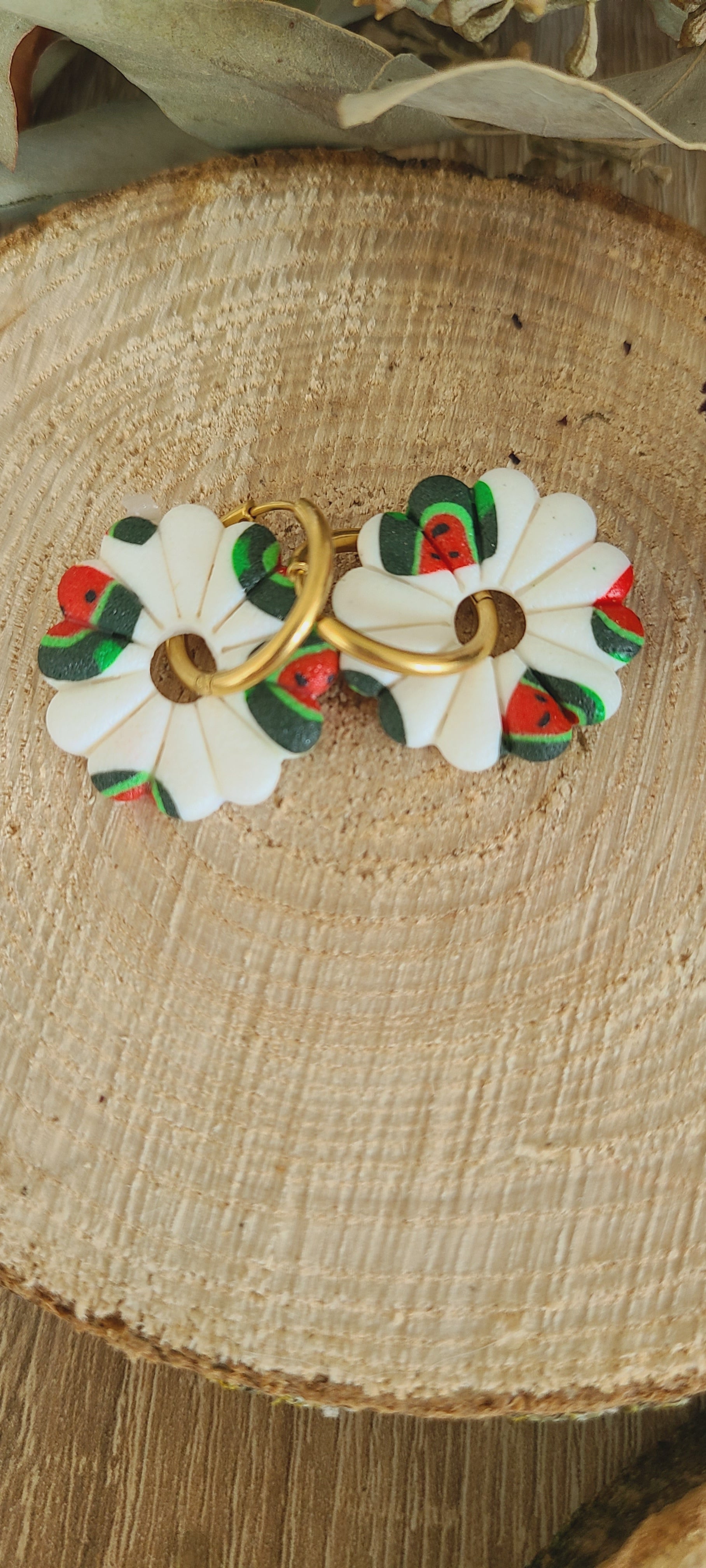 Primerose blanche motif Pastèque