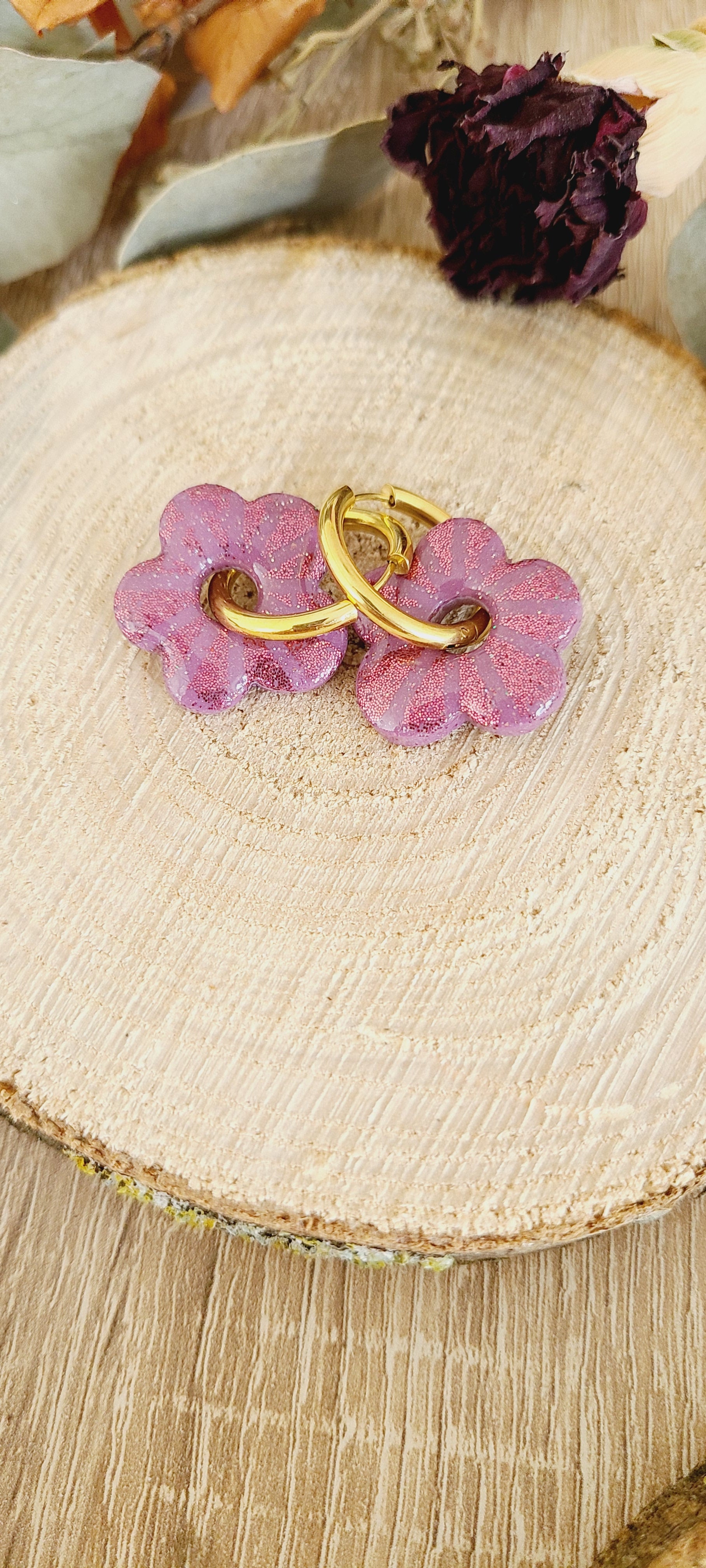 Cora magenta avec motif pailleté