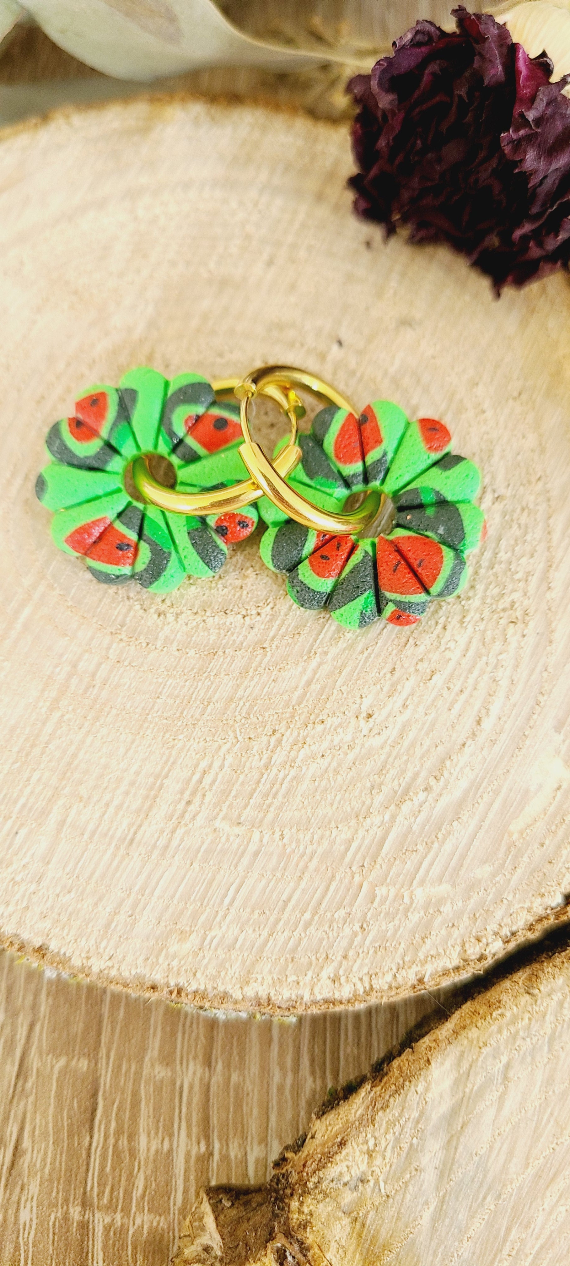 Primerose verte avec motif Pastèque