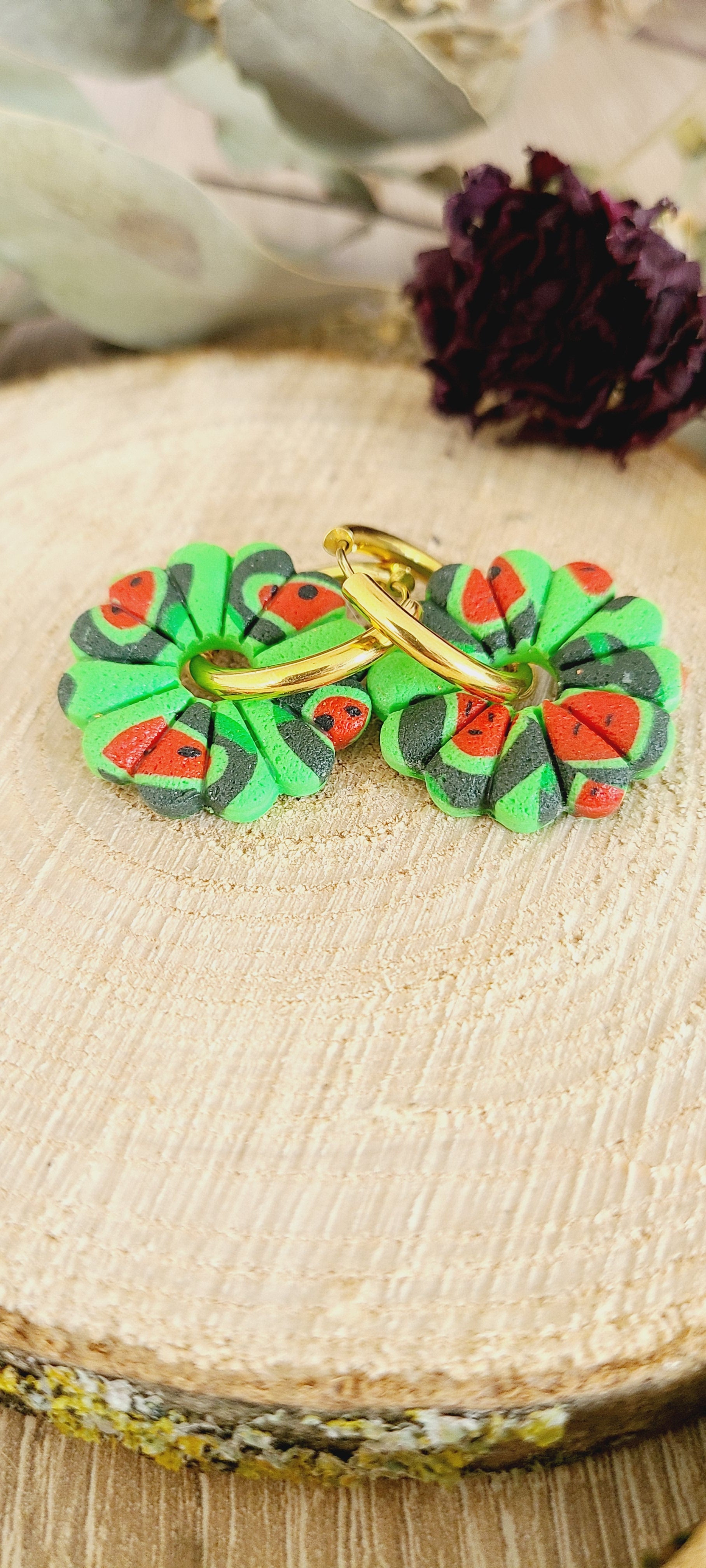 Primerose verte avec motif Pastèque