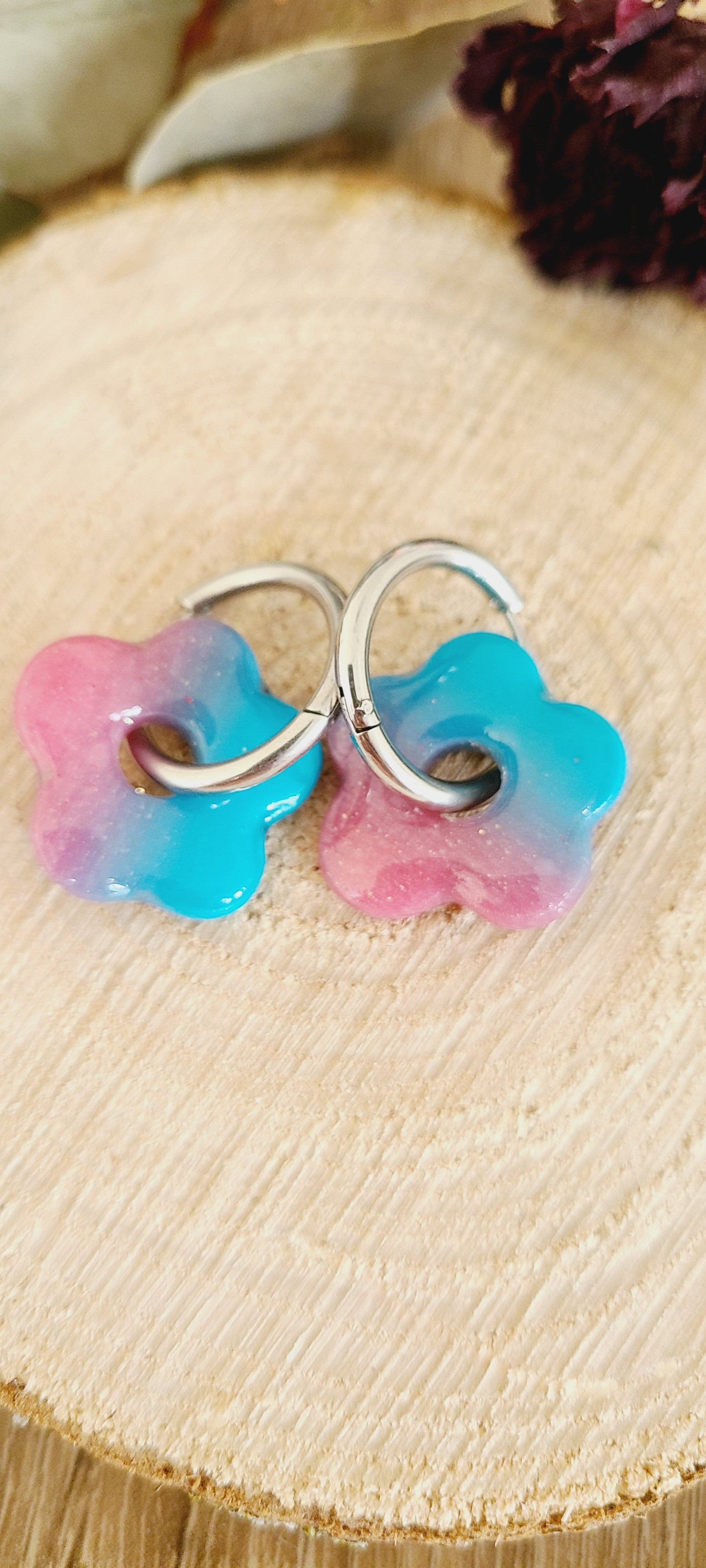 Cora dégradé bleu et rose